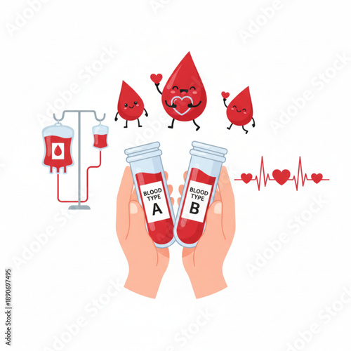 Blood Donation Medical Illustration