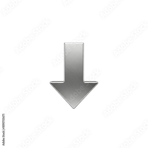 Silver arrow pointing down