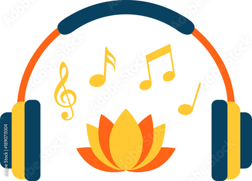 Meditation Music Headphones Icon