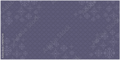 Ethnic scarf pattern with Blue background and vintage ornamental floral elements for classic fashion design