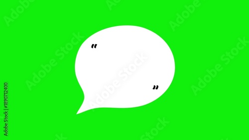Wallpaper Mural White Quote box or Speech Bubble Animation with green screen Messages and Communication UI Clean Talk Bubble with Quotation Marks for Social Media, Chat Apps. 4k video Torontodigital.ca