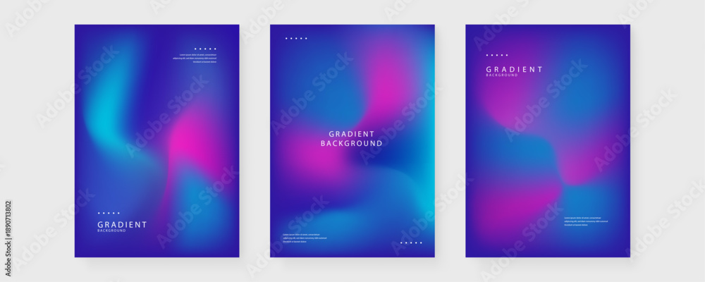 Fototapeta premium Mysterious deep blue and violet cosmic mesh gradient backgrounds for premium and elegant digital art