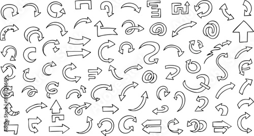 Collection of Various Arrows and Symbols.