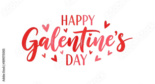 Wallpaper Mural Cheerful Galentine’s Day typography design with heart accents Torontodigital.ca