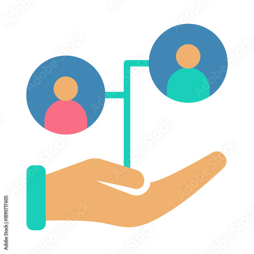 Account Management Icon - Flat Color