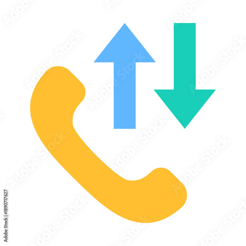 Call Log Icon - Flat Color