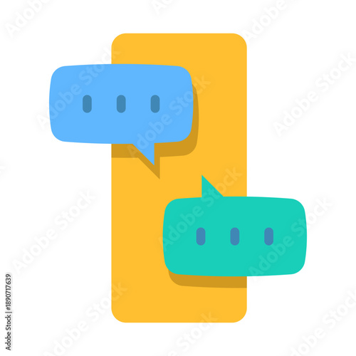 Text Messaging Icon - Flat Color