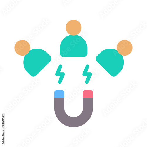 Lead Management Icon - Flat Color