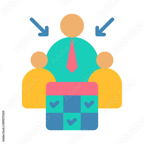 Meeting Scheduler Icon - Flat Color