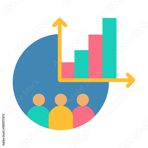 Crm Dashboard Icon - Flat Color