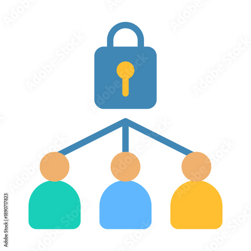 Team Permissions Icon - Flat Color