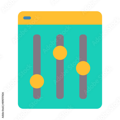 Admin Dashboard Icon - Flat Color