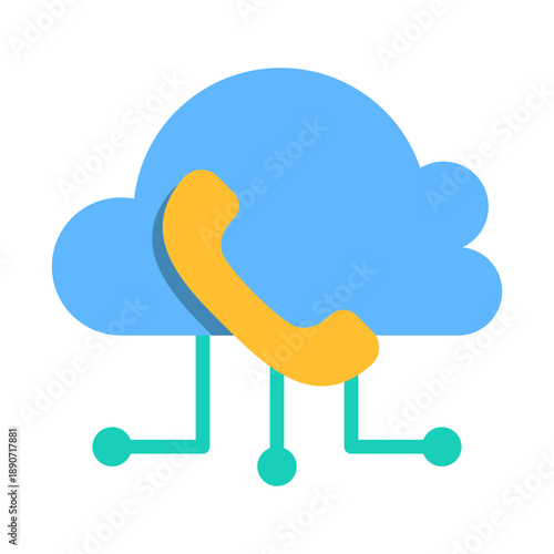 Voip Integration Icon - Flat Color