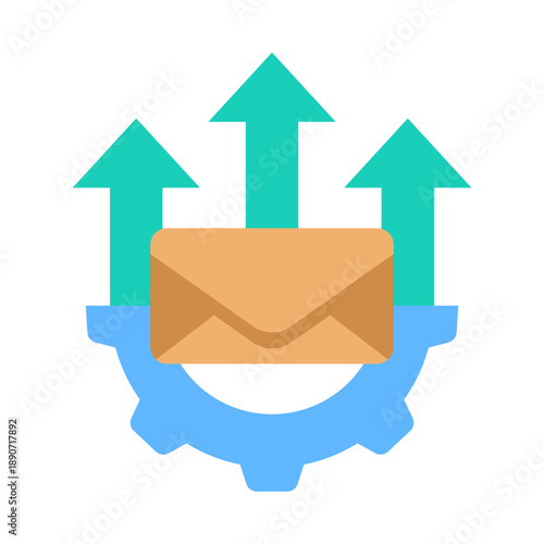 Drip Campaign Icon - Flat Color