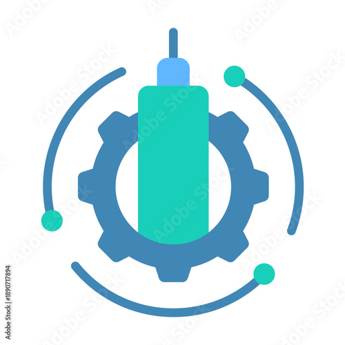 Erp Connection Icon - Flat Color