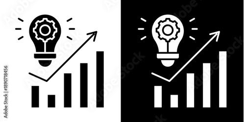 Market Redefinition Icon Set White Glyph Style Collection
