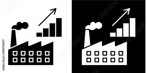 Industry Evolution Icon Set White Glyph Style Collection