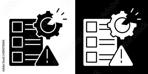 Disruption Readiness Icon Set White Glyph Style Collection