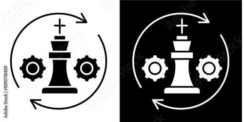 Strategic Refresh Icon Set White Glyph Style Collection