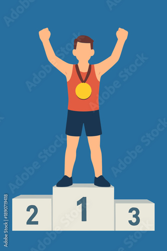 Person with Down Syndrome winning a sports competition