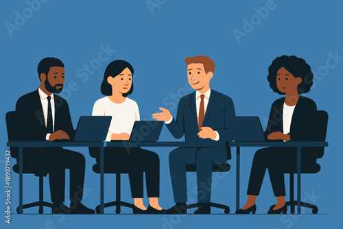 Diverse employees including person with Down Syndrome in office