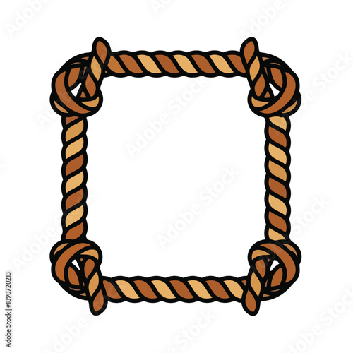 A brown rope frame border