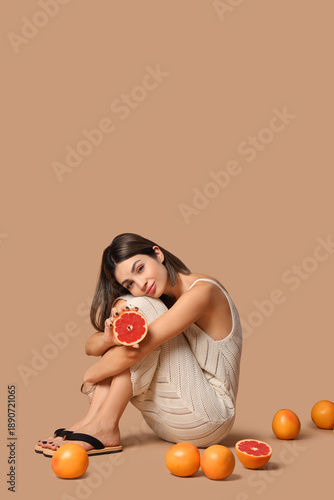 Beautiful young woman with ...