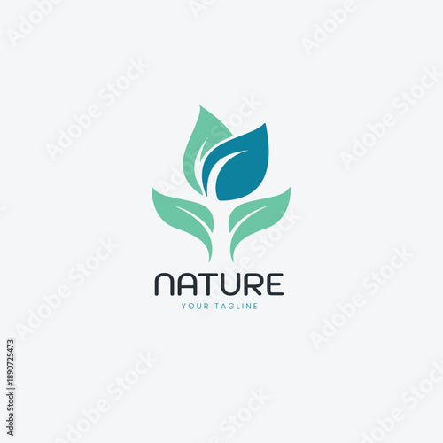Natural green leaf logo, agricultural, farm logo, lettering garden, gardening, agriculture, farm design template. modern nature logo design.