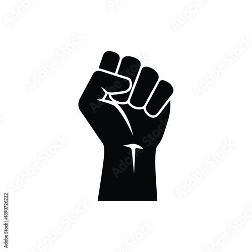 Raised fist symbolizing social justice