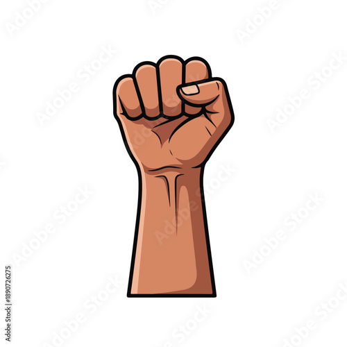 Raised fist symbolizing social justice
