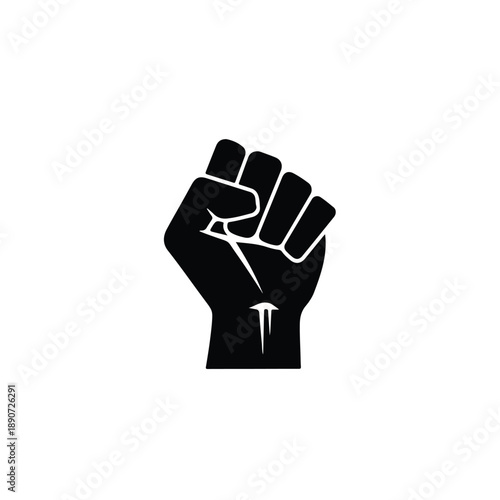 Raised fist symbolizing social justice