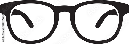 Glasses Silhouette – Spectacles Vector Black on White