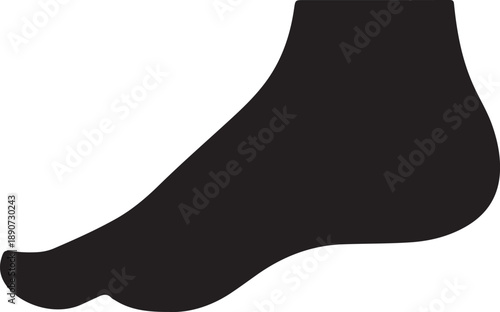 Footprint Silhouette – Footprints Vector Black on White