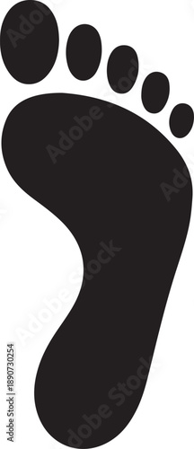 Footprint Silhouette – Footprints Vector Black on White