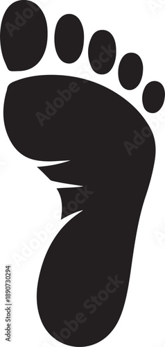 Footprint Silhouette – Footprints Vector Black on White