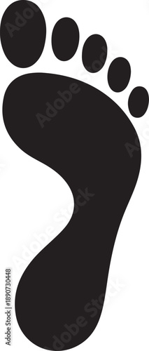 Footprint Silhouette – Footprints Vector Black on White