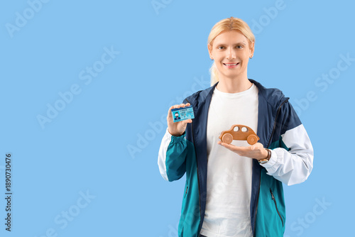 Young man with driving lice...