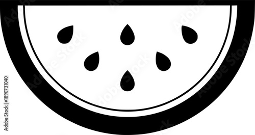 vector clip art watermelon slice on white background for web and graphic design
