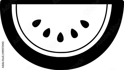 vector clip art watermelon slice on white background for web and graphic design

