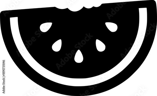 vector clip art watermelon slice on white background for web and graphic design
