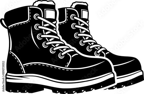 vector clip art winter boots for web and graphic design
