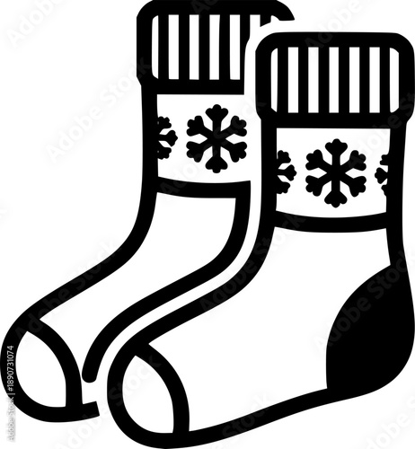 vector clip art winter socks for web and graphic design
