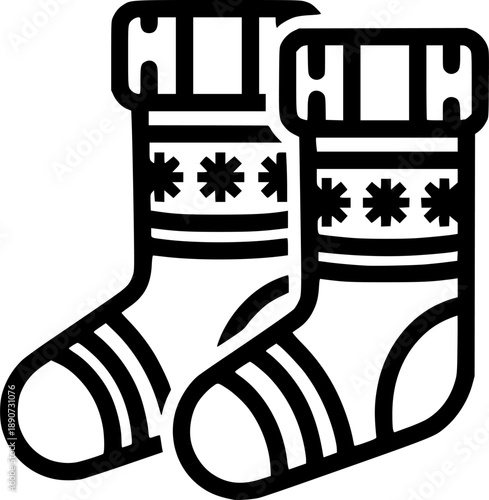 vector clip art winter socks for web and graphic design
