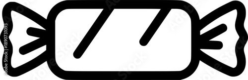 vector clip art wrapped chocolate on white background for web and graphic design
