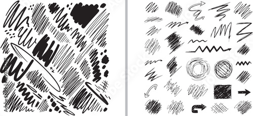 A two-panel vector showing a person at a GPS pin location and then walking along a winding blue dotted path, symbolizing navigation, journey tracking, and reaching a destination.