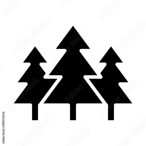 Free Download Pine Tree Glyph Icon - GFXLoad