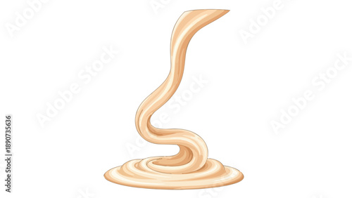 A lively vector illustration depicting raw meat steaks actively cooking in a sizzling hot pan, positioned directly over vibrant flames, featuring