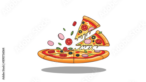 Vibrant Bell Pepper Slices Gently Steaming in a Frying Pan Illustrating Healthy Cooking