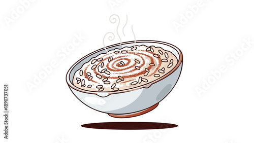 A vibrant culinary illustration of a simmering pot containing a hearty and flavorful homemade stew