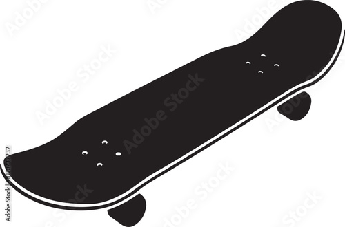 Skateboard Silhouette – Skateboard Vector Black on White